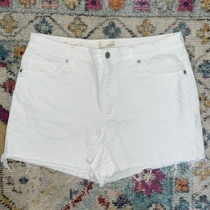 White Denim Universal Thread High Rise Midi Short Size 12